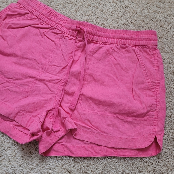 J. Crew Seaside Short In Linen Blend Bright Pink S Coastal Summer - Picture 3 of 11